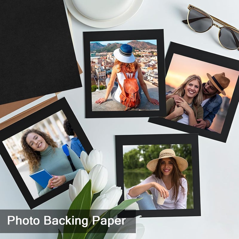 JULBEAR 30 Sheets Black Cardstock 8.5 x 11 Inches 65lb Cover Card Stock 180GSM Heavyweight Paper Thick Paper for DIY Cards, Scrapbooking, Crafts, Business Cards, Invitations,Bookmarks, Office Supplies - Image 5